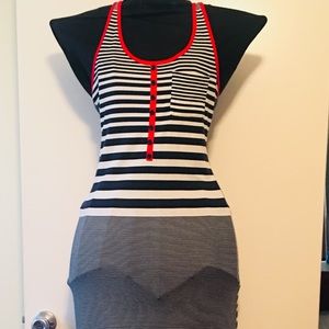 Floor length fitted cotton dress. Perfect for the summer!